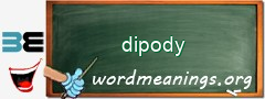 WordMeaning blackboard for dipody
